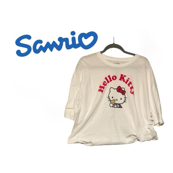 Hello Kitty Tops - SANRIO HELLO KITTY White Tee 3X